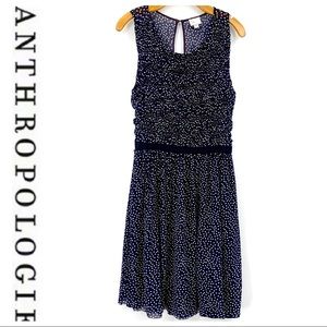 💕SALE💕 Anthropologie Blue White Polka Dot Dress